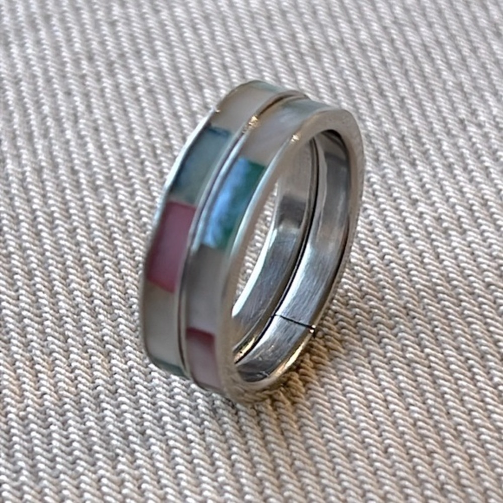 Double-band Inlaid Rings